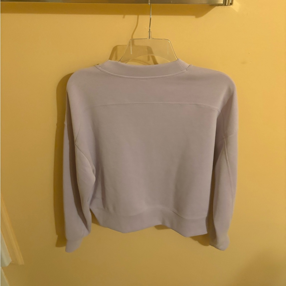 Lululemon Peleton Perfectly Oversized Softstreme Cropped Sweatshirt in Lilac - Picture 6 of 9